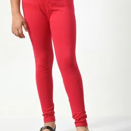 BAESD Girls Pack Of 3 Churidar Length Cotton Lycra Leggings image 4