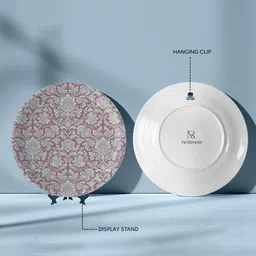 nestroots Ethnic Floral Porcelain Wall Plate image 3
