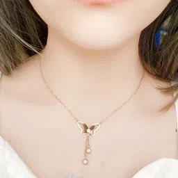 MYKI Rose Gold-Plated Cubic Zirconia Contemporary Pendant image 5