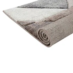 sapana carpet-mats Cream Abstract Wool 6 ft x 9 ft Machine Made Carpet image 5