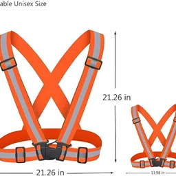 donizard High Visibility Protective Safety Reflective Vest Belt Jacket Traffic,Cycling- 2 Safety Jacket image 3