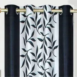 adimanav 274.32 cm (9 ft) Long Door Polyester Semi Transparent Curtain (Pack Of 3) image 2