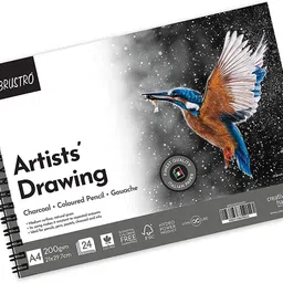 brustro Artists Drawing Wiro Pad A4 - 200GSM (24 Sheets) Sketch Pad-picture-10