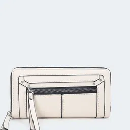 Women White Artificial Leather Wallet-image-53