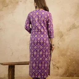 jayleen Women Pure Cotton Kurta Palazzo Dupatta Set image 2