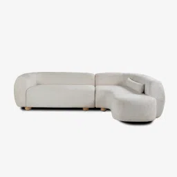 orange tree Rivva L-Shape Sectional Sofa In White Color image 1