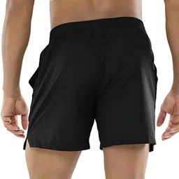 hectos Solid Men Black Gym Shorts image 2
