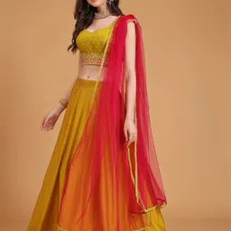 kinjo Embroidered Stitched Lehenga Choli image 3