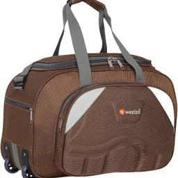 weelza 65 L Strolley Duffel Bag - Heavy Duty Branded Quality Duffel Luggage Travel Bag - Brown - Large Capacity-picture-10