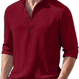 madhavista Men Solid Cotton Blend Straight Kurta-picture-14