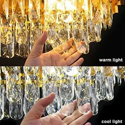 kayuv Chandelier Bluetooth With Speaker 500mm Multicolor Remote control Moving Crystal Chandelier Ceiling Lamp image 4