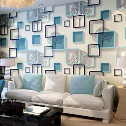 Vinyl Decorative Blue Wallpaper-image-65