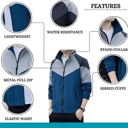 BEELLYX Colorblock Men Wind Cheater image 4