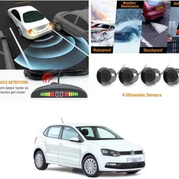 pecunia Parking 0241 DIY LED Car Reverse Sensor Kit with 4 Sensors & Buzzer Alarm Parking A17 Parking Sensor image 1