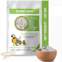 green view Premium Cattlefish Bone Calcium & Minerel Source of All Birds Net Weight 100 GM Fish 200 kg Dry Adult Bird Food-picture-27