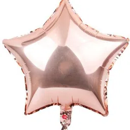 bashnsplash Solid Happy Birthday Golden with Rose Gold & Silver Star Foil Balloons (PACK OF 25) Balloon image 3