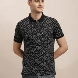 turtle Men Printed Polo Neck Cotton Blend Black T-Shirt-picture-20