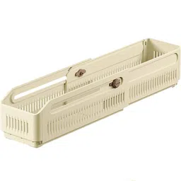 mixen Plastic Drawer Organizer Trays with Dividers Adjustable Storage Basket image 1