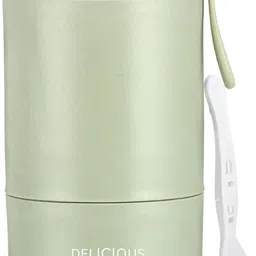 tabletext Insulated Food Jar Bento Box for Kids Adult Food Jar with Folding Spoon 2 Containers Lunch Box-picture-10