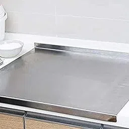 Chopping Board Kitchen Worktops Stainless Steel Variant with Curved Corner Worktop Protector Boards for Kneading Bread Pastry Dessert(50 L x 50 W in CM's) Stainless Steel Cutting Board-image-24