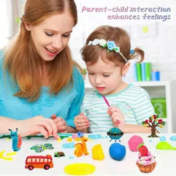 shopex DIY Colourful Ultra Light Modelling Bouncing Clay with Tools for Kids 6 Pcs image 5