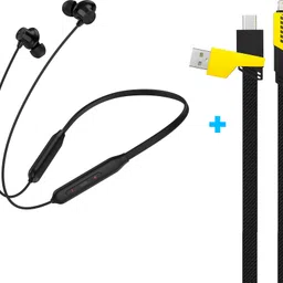 Combo 1 - NB120 Amaze upto 50H* Neckband + UC720, 4in1 65W Fast Charging Cable Bluetooth Headset-image-3