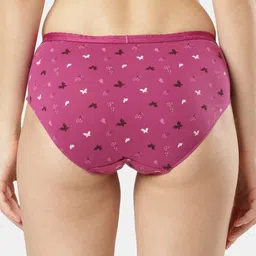 jockey Pack of 3 1523 High Coverage Super Combed Cotton with StayFresh Treatment Women Hipster Multicolor Panty image 4