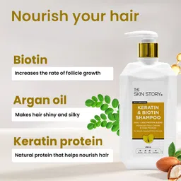 the skin story Keratin Shampoo, Soft & Anti Frizz Hair, Split End, Damage Repair, Paraben Free image 3