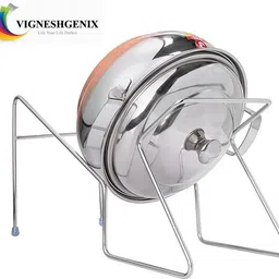 vigneshgenix Handsfree Rice Drain / Drainer Strainer Stainless Steel Collapsible Sieve-picture-10