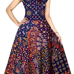 houseofcommon Printed Pure Cotton Stitched Anarkali Gown image 4