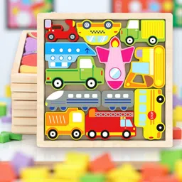 vhd Wooden Vehicle Puzzle Board for Kids – Educational Transport Toy TR171-picture-38