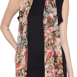 stolevilla Printed Chiffon Women Multicolor Scarf, Stole, Fancy Scarf image 5