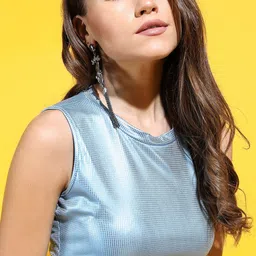 tokyo talkies Women Skater Blue Above Knee/Mid Thigh Length Dress image 5