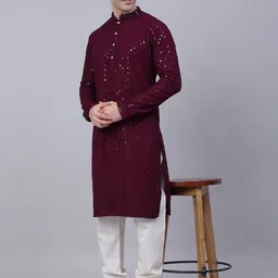 almora Men Cotton Rayon Kurta Pyjama Set-picture-10