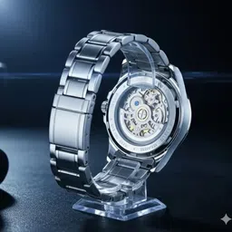 quantex GLOWME analog watch for men. Analog Watch - For Men SKELETON ROUND image 2