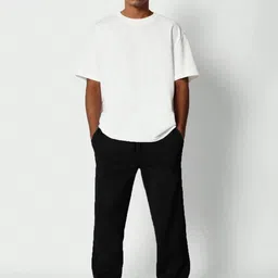 nobero Men Solid Black Track Pants image 5