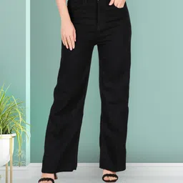 ira collections Women Loose Fit Mid Rise Black Jeans-picture-46