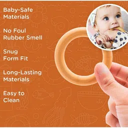 neospace Wooden Teether newborn Teethers Chusni Soother Teething Ring baby Teething Toys Teether image 3