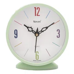 exim decor Round Mini Analog Green Plastic Table Clock"byEximDecor image 2