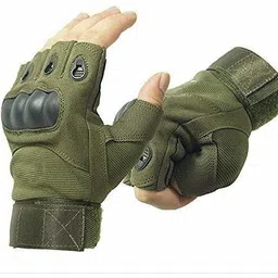 gymwar Tactical Gloves Rubber Hard Knuckle Gloves Half Finger Outdoor Gloves Gym & Fitness Gloves image 1