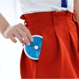 mopslik 7 Slots 2 Pcs - Pill Box 7 Cell Medicine Box Container for Vitamins and Tablets BPA Free Pill Box image 5