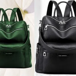 Small 18 L Laptop Backpack Stylish Leather Backpacks For Women And Girls To Carry Daily Stuff-image-29