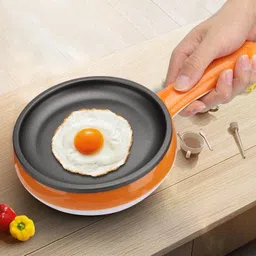 spella Electric Non stick Frying Pan with Steam Egg Boiler-43 Non-Stick Egg_FryPan Boiled Eggs_Steaming Boiling Roasting-43 Egg Cooker image 2