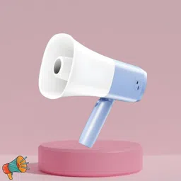 clairbell Handheld Megaphone with Siren, Microphone & Rechargeable for Outdoor EventsA317 Megaphone Portable Megaphone Siren Loudspeaker Function &Long Battery Backupd317 Outdoor PA System image 1