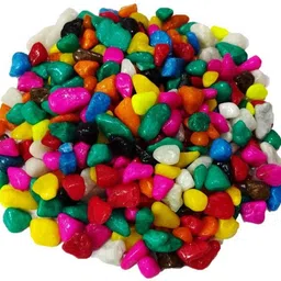 Decorative Ornamental River Rocks Tumbled Stone Pebbles Unplanted Substrate For Aquarium Home Decor Garden Landscape (Multi Colour, 500gm) Regular Asymmetrical Marble Pebbles-image-53