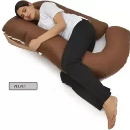 Polyester Fibre Solid Pregnancy Pillow Pack of 1-image-16