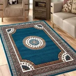 flipkart smartbuy Light Blue Silk Carpet image 3