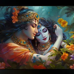 kngs crafts Shree Radha Krishna Frame |Radhe Krishna Crystal Frame Painting Acrylic 14 inch x 10 inch Painting-picture-11