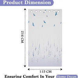 kuber industries 219 cm (7 ft) Door Polyester Semi Transparent Curtain (Pack Of 2) image 3