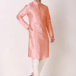koshin Men Art Silk Kurta Pyjama Set image 3